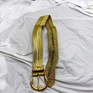 Vintage The Ritz Gold Woven Belt Size Small
